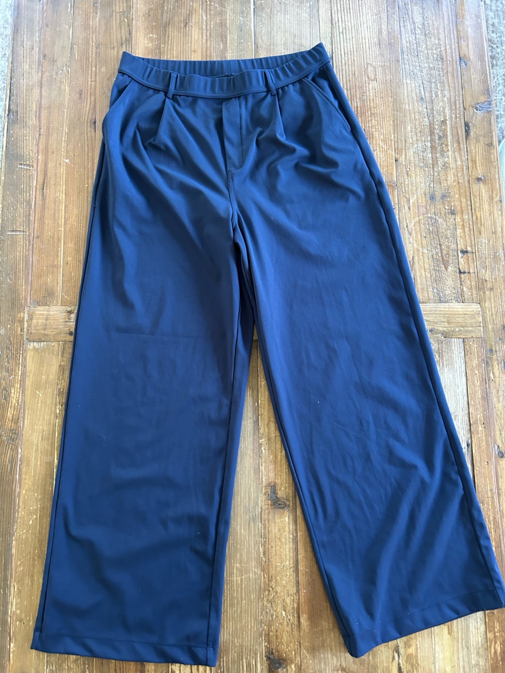 HALARA Women's Wide-Leg Navy Trousers